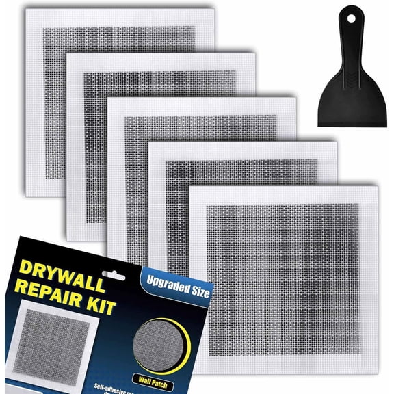 Drywall Repair Kit Upgraded Size, 10 x 10 Inch Drywall Patch Kit Large Hole, Self Adhesive Fiberglass Wall Patch Quick Repair for Damaged Drywall Ceiling