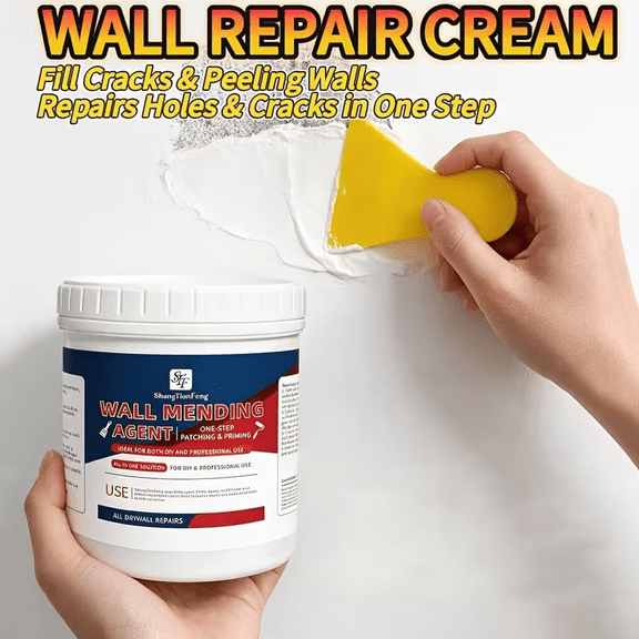Drywall Repair Kit, Wall Mending Agent, Wall Spackle with Tools | Includes Scraper and Sandpaper. For Wall Surface Hole Fill, Quick And Easy Solution.
