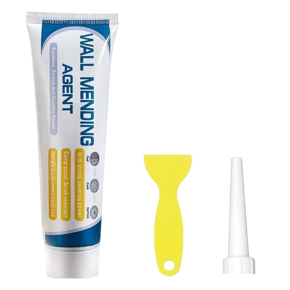 Drywall Repair Kit, Wall Spackle Paste, Wall Mending Agent Putty with Scraper, Quick and Easy to Fill The Holes for Wall Crack, Nail Hole, Graffiti, Wall Surface, 120g