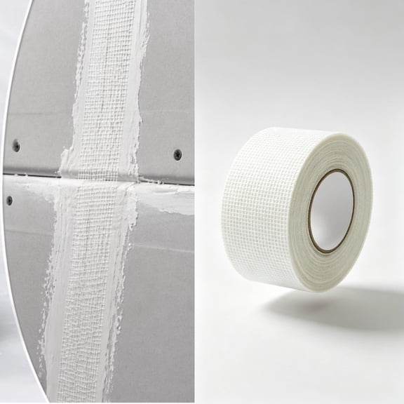 Drywall Repair Tape, 2in x 100ft Multi Options Crack Tape Drywall, Mesh Drywall Tape High Performance Holding for Self-Adhesive Wall Crack and Seam Patch, White