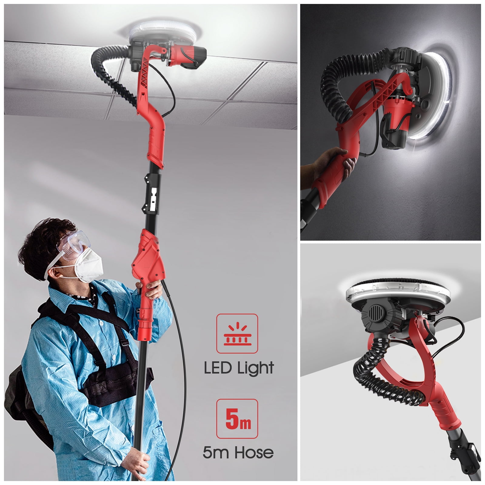 Drywall Sander 750W 6A Wall Sander with 14 Sanding Discs Electric