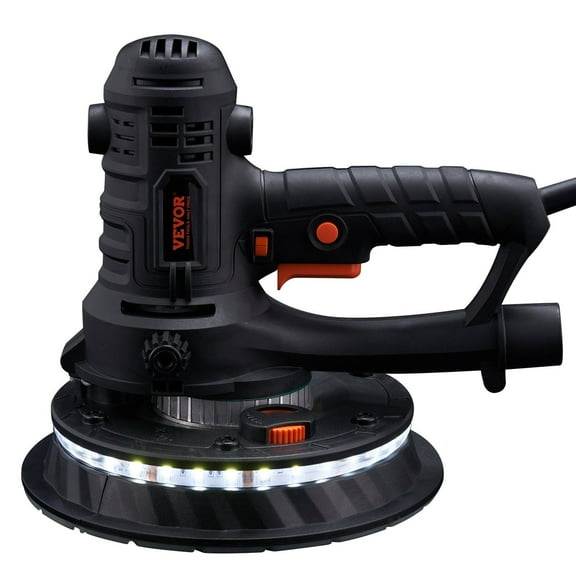 Drywall Sander 800W with Brush Motor, 1200-2300 RPM Variable Speed, Auto Vacuum System - Efficient Wall Sanding Tool