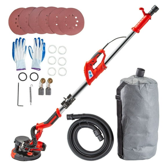 Drywall Sander 850W Electric Variable Speed Sander, Foldable Sheetrock Sander with Telescope Handle & Vacuum Bag, 6 Sand Pads