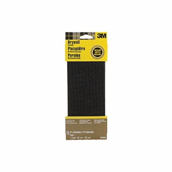 3M Drywall Sanding Screen, Medium, Sandpaper - 100 Grit Silicon Carbide - 2 Pack, 4-3/8 x 11-In.
