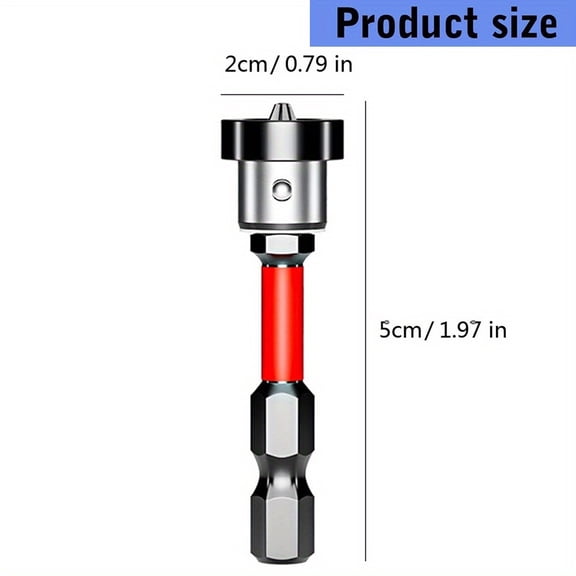 Drywall Screwdriver Bits with Strong Magnetic Ring Non Slip Positioning Ph2 Screwdriver Bit Set for Woodworking Electric Drills and Pneumatic Screwdrivers Red