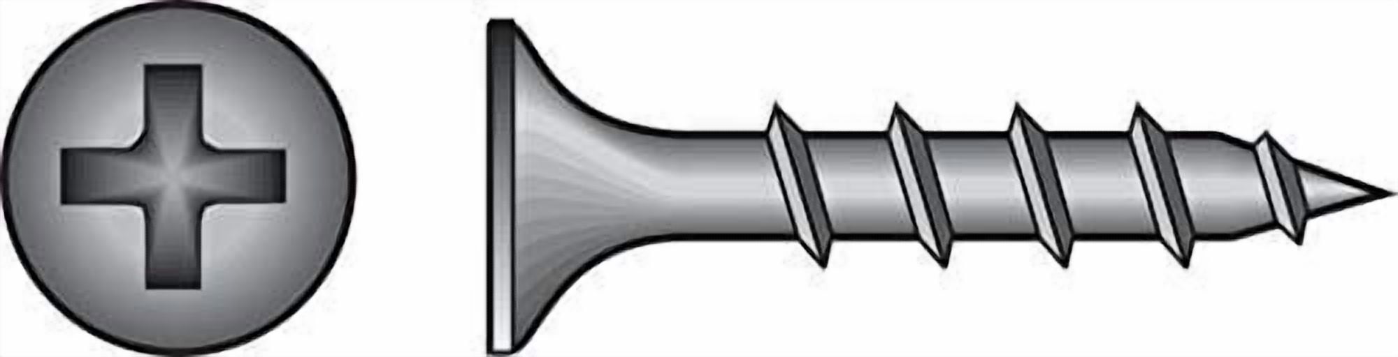 Drywall Screws, Phillips Bugle Head, Coarse Thread, Hardened Steel, #8 x 3-In., 100-Pk.