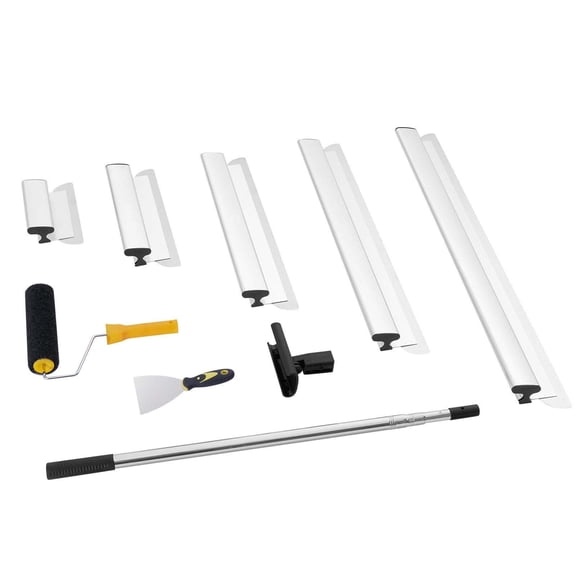 Drywall Skimming Blade Set, 10-40 Inch Stainless Steel Putty Knives with Extension Handle, Professional Skim Coat Tools for Gyprock, Plasterboard, Wall Repair