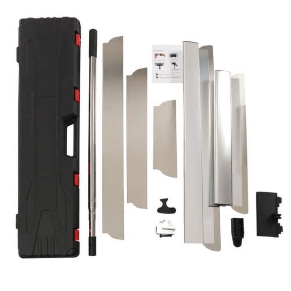 Drywall Skimming Blade Set, Stainless Steel 12/22/32in W/ 34.65-80.71" Ext Handle for Covering up Ceilings and Walls