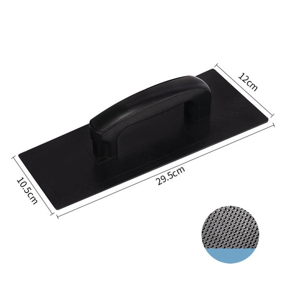 Drywall Smooth Trowel Brush Wall Plastic Blade Finishing Putty Building Tools Black-S