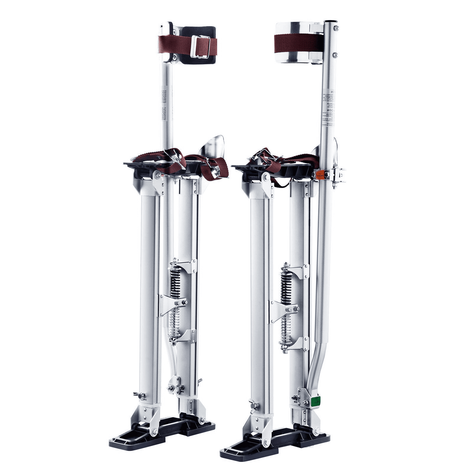 Drywall Stilts 24-40 Inch, Adjustable Aluminum Work Stilts with Knee Pads, Non-Slip Sheetrock Painting & Taping Tools for Walking, Silver