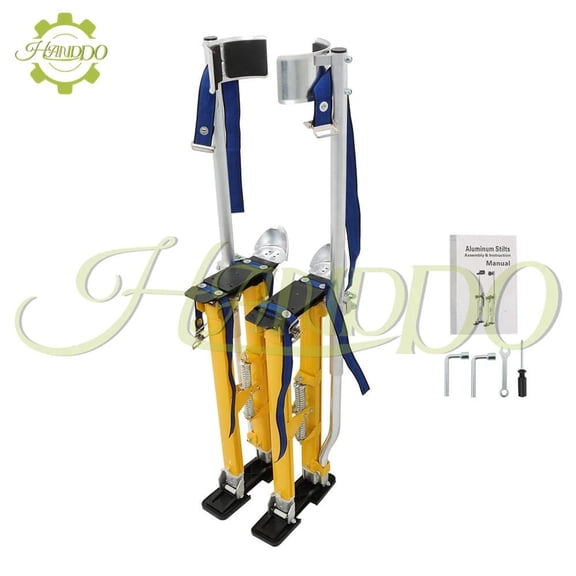 Drywall Stilts Adjustable 24"-40" Aluminum alloy construction Tool Yellow