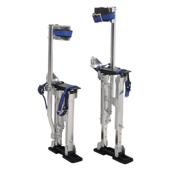 Drywall Stilts for Adults 15-23 Inch Height Adjustable Lifts Aluminum Tools for Painting Cleaning, Silver