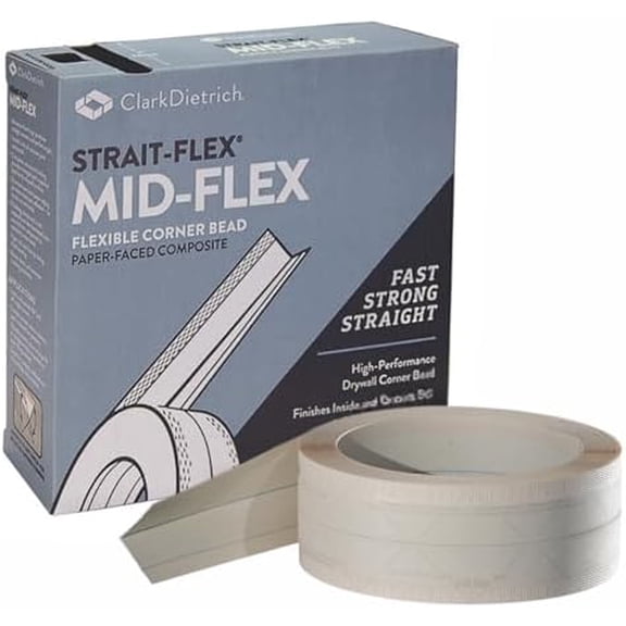 Drywall Tape Mid-Flex Corner Tape for Drywall Repair Flexible Roll for Inside, Outside and Off-Angle Corners Clean Finish, No Cracks or Fuzz 3" x 100' Roll$$Tools & Hardware Other