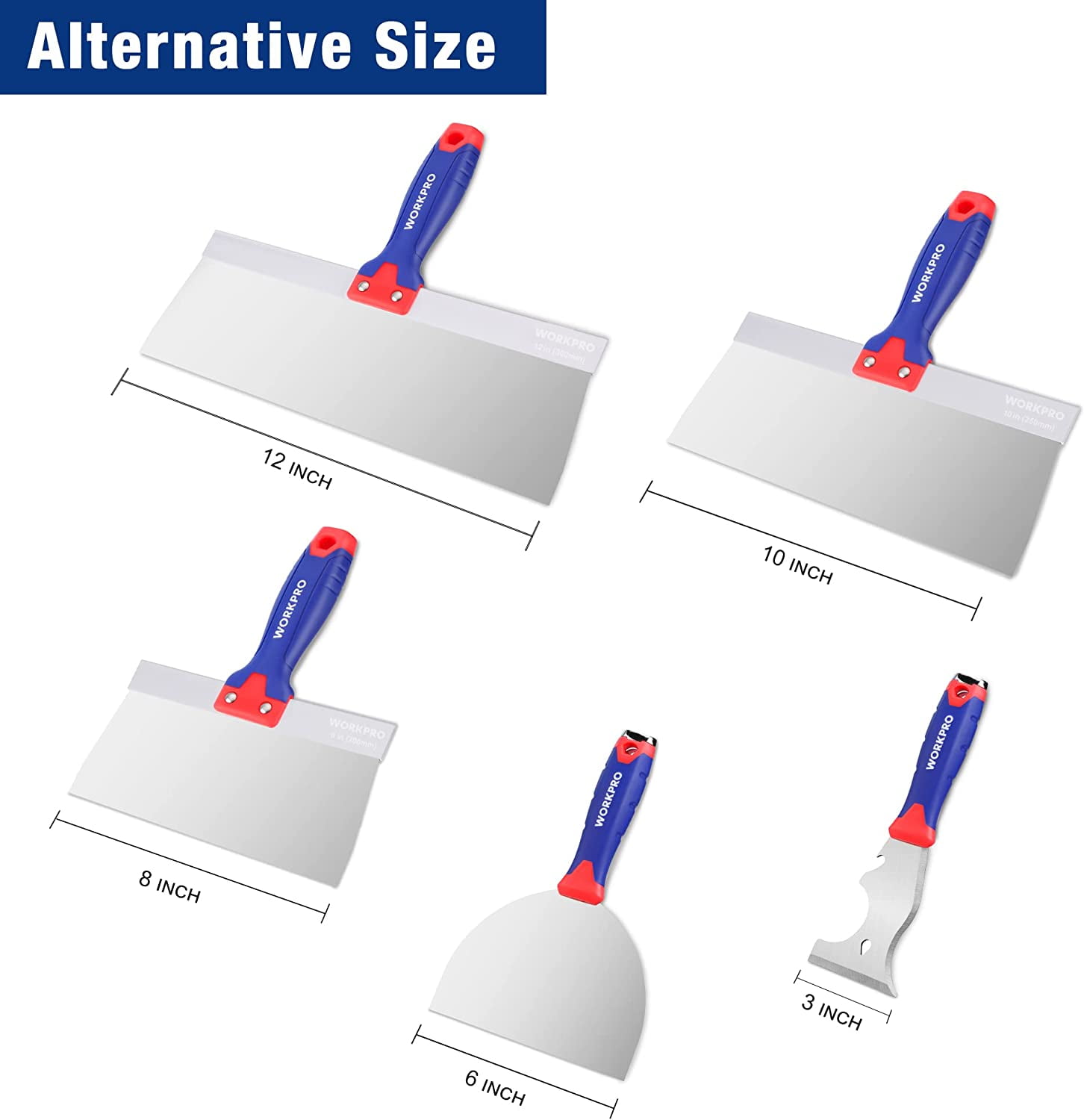Drywall Tools, Stainless Steel Taping Knife 8 in 1 Painting Scraper ...