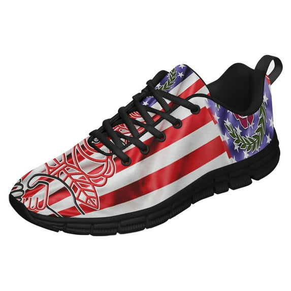 Dsa American Flag Running Shoes Sneakers Mesh Black Size 11