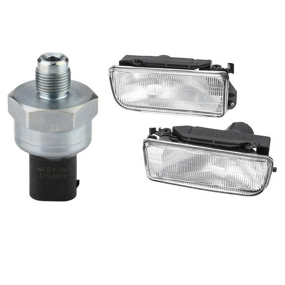 Dsc Brake Pressure Sensor Switch for E46 E60 E61 E63 E64 E90 Z3 Z4 & Front Bumper Fog Lamp Lens Lamp H1 Without Bulb,1 Pair x Fog Lights (LH&RH) 1 x sensor