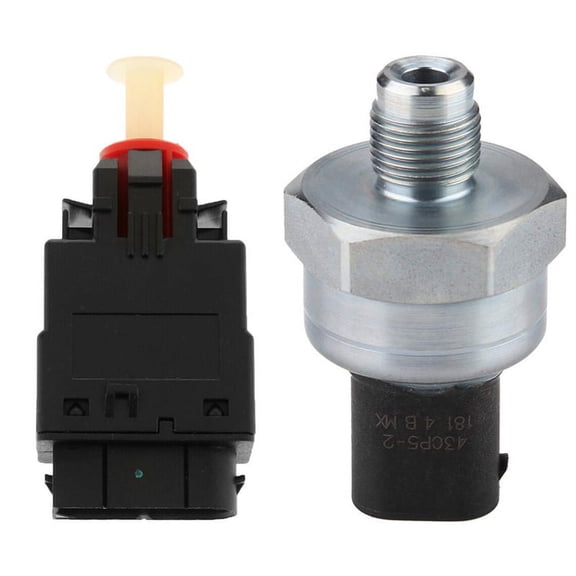 Dsc Brake Pressure Sensor Switch with New Brake Stop Light Switch Fit for E31 E32 E34 E36 Z3 61318360417,1 x Brake Stop Light Switch 1 x sensor,silver & black