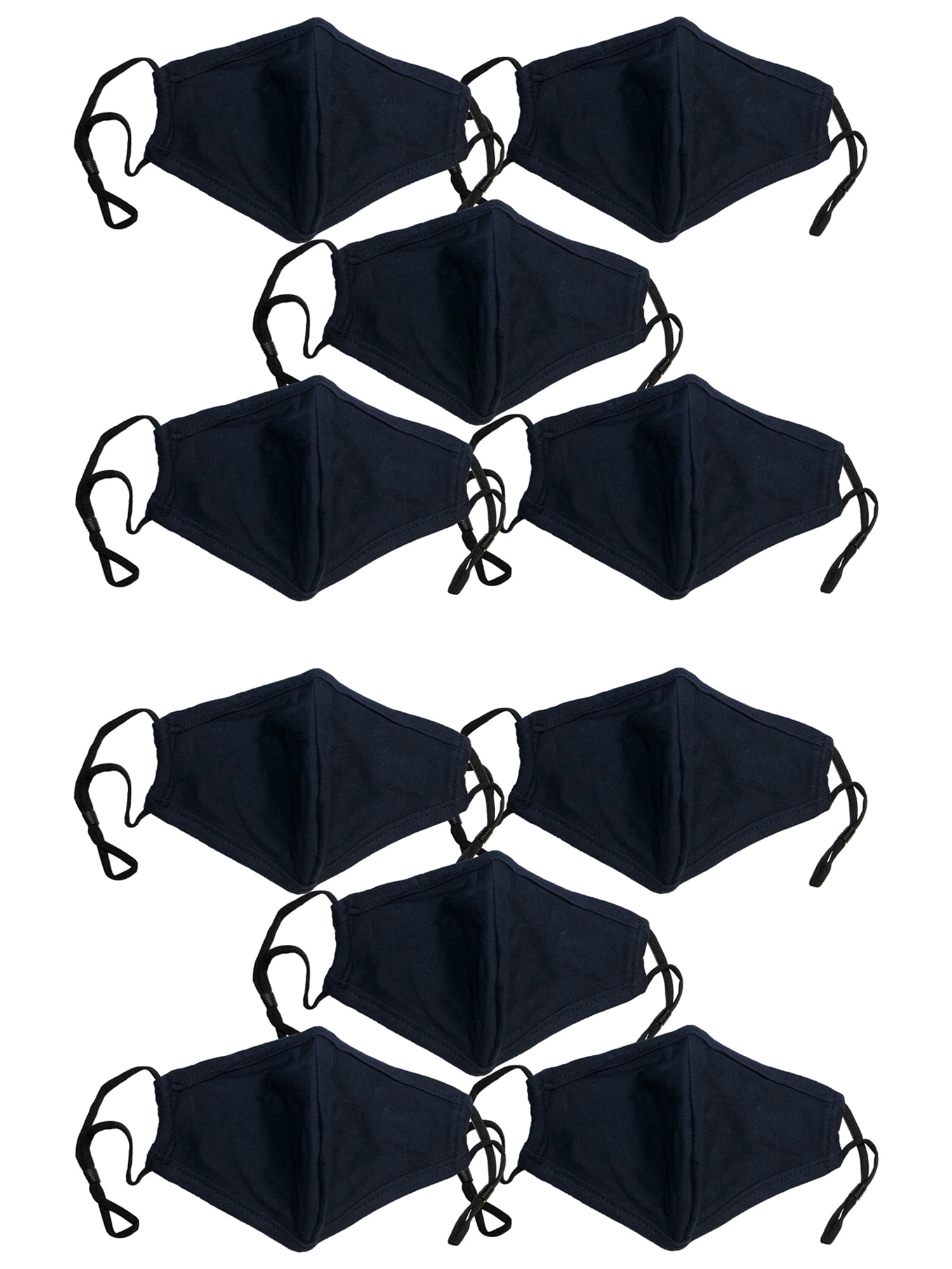 Dscover Kids Reusable Solid Cotton Face Mask, Navy, One Size, 10 Count