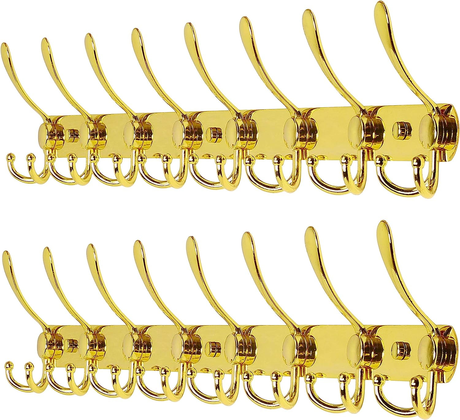 Dseap Coat Rack Wall Mounted 10 Tri Hooks,Stainless Steel Heavy