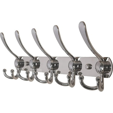 Coat Rack Wall Mounted - 6 Hooks Heavy Duty Stainless Steel Metal Wall ...