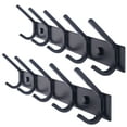 thumbnail image 1 of Dseap Sturdy Coat Rack with 5 Dual Hooks,Heavy Duty Wall Mounted Metal Hook Rail for Clothes Backpacks in Entryway,Matte Black 2 Pack, 1 of 6