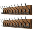 Dseap Wooden Huge Rustic Coat Rack with 10 Tri Hooks,Sturdy Vintage ...