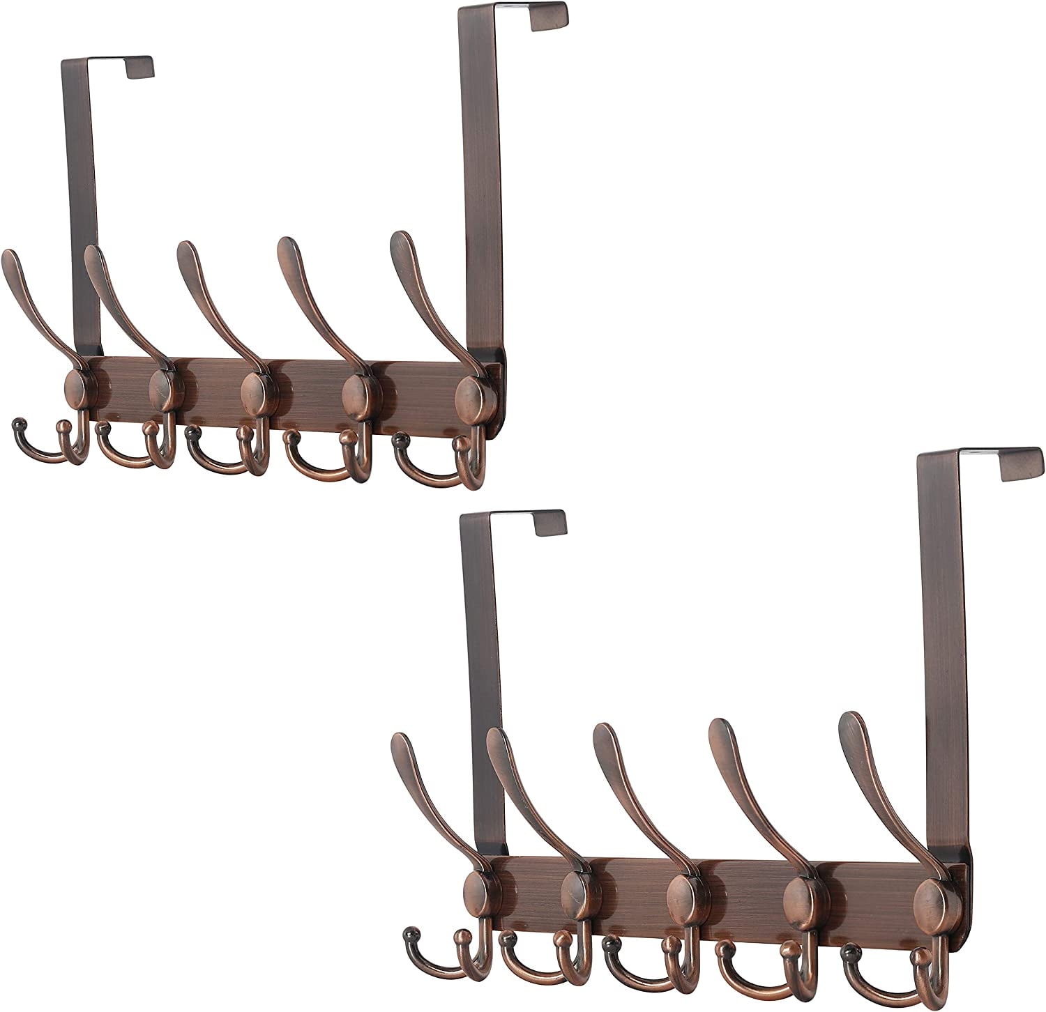 Dseap over the Door Hook Hanger5 Tri Hooks,Heavy Duty Metal Coat Hook