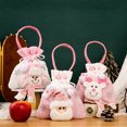thumbnail image 1 of Dserfhy 1/2/3Pcs Christmas Gift Bag Santa Claus Snowman Reindeer Design Festive Theme Xmas Candy Bag with 3D Embroidery Party Decoration, 1 of 8