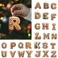 thumbnail image 1 of Dserfhy 1/26Pcs Gingerbread Alphabet Ornaments 26 Initial Letter Candy Cane Pendant with Berries Pattern Mini Monogram Christmas Tree Hanging Decoration, 1 of 8