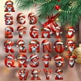 thumbnail image 1 of Dserfhy 26 Letters Christmas Ornaments Personalized Santa Claus Monogram Initial Letter Xmas Tree Pendant for Tree DIY Craft Home Decor, 1 of 8