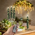 thumbnail image 1 of Dserfhy 4Pcs LED Flameless Christmas Tree Taper Candles with Remote Control 3D Flame Flickering Window Candlesticks Set, 1 of 7