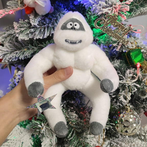 Dserfhy Abominable Snowman Christmas Tree Topper Plush Stuffed Snow Elf Christmas Tree Hugger with Star for Xmas Treetop Decoration