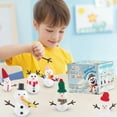 thumbnail image 1 of Dserfhy Build A Snowman Kit Air Dry Clay Snowman Christmas Crafts for Kids Ages 4-12 Fun Modeling Clay Snowman DIY Kit for Holiday Party Decor, 1 of 8