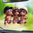thumbnail image 1 of Dserfhy Car Pendant Cartoon Pouting Monkey Charm Acrylic Pendant Lightweight 2D Backpack Auto Accessory Car Decoration, 1 of 7