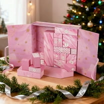 Dserfhy Christmas Empty Advent Calendar 2025 24 Days DIY Refillable Christmas Countdown Gift Boxes for Gift Wrap Xmas Decoration