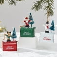thumbnail image 1 of Dserfhy Christmas Mailbox Ornament Metal Mailbox Hanging Decoration with 3D Snowman Santa Elk Tree Figurine Iron Art Letter Box for Tree Home Decor, 1 of 7