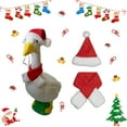 thumbnail image 1 of Dserfhy Christmas Porch Goose Outfits Santa Hat with Scarf Festive Costume Yard Goose Statue Clothes for 23" Goose Statue Patio Lawn Garden Decoration, 1 of 8