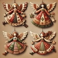 thumbnail image 1 of Dserfhy Christmas Wooden Angel Ornaments Rustic Angel Christmas Tree Ornament Retro Small Angel Hanging Decoration for Holiday Party Decor, 1 of 8
