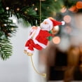 thumbnail image 1 of Dserfhy Climbing Santa with Music Animated Electric Climbing Santa Claus on Rope Novelty Christmas Tree Ornament for Holiday Fireplace Home Decor, 1 of 7