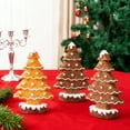 thumbnail image 1 of Dserfhy Gingerbread Christmas Tree Decoration Resin Gingerbread Tree Table Decor Christmas Collectible Figurine for Tabletop Home Office Mantel Centerpiece, 1 of 8