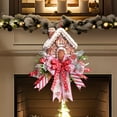 thumbnail image 1 of Dserfhy Gingerbread Christmas Wreath Festive Holiday Door Decoration Farmhouse Wall Hanging All-Weather Seasonal Garland for Porch Decor Classroom Courtyard, 1 of 7