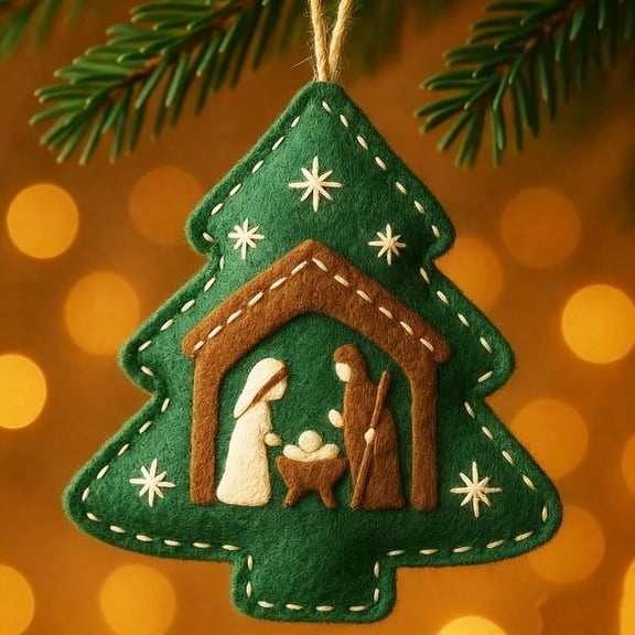 Dserfhy Handmade Felt Christmas Tree Ornament Us 250th Anniversary Felt Ornament Embroidery Xmas Tree Decoration