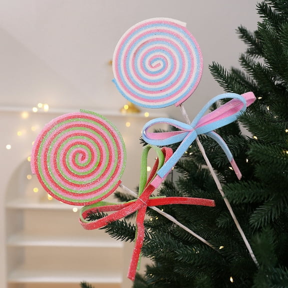 Dserfhy Imitation Large Lollipop Prop Ornament Fake Candy Decor Christmas Tree Garland Desktop Holiday Home Decor