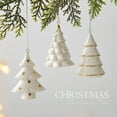 thumbnail image 1 of Dserfhy Mini Christmas Tree Pendant Ceramic Xmas Tree Hanging Ornaments Nostalgic Mini Trees for Holiday Home Decoration, 1 of 8