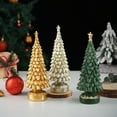 thumbnail image 1 of Dserfhy Resin Christmas Tree Figurine Small Tabletop Christmas Tree Decoration with Star Topper for Home Office Mantel Centerpiece Indoor Xmas Decor, 1 of 7