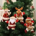 thumbnail image 1 of Dserfhy Small Christmas Doll Ornaments Fabric Snowman Santa Claus Bear Reindeer Xmas Tree Ornaments Rustic Doll Hanging Decor for Holiday Party Supplies, 1 of 8