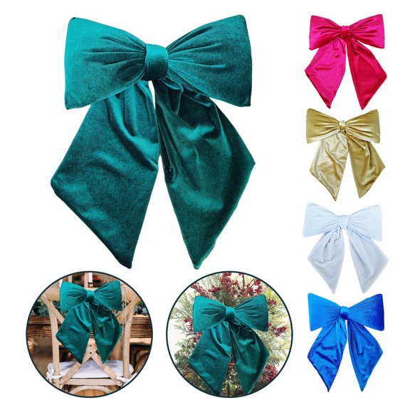 Dserhfy Velvet Bow Christmas Tree Decor Wedding Door Window Decoration Festive Home Accent for Holiday Celebrations
