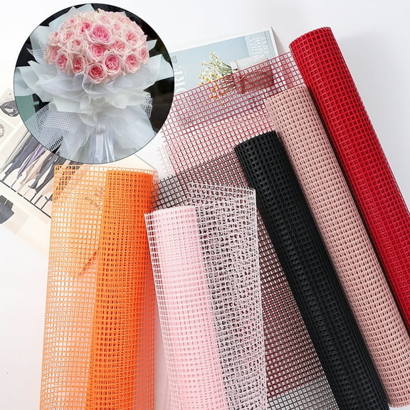 Dserhfy 1 Roll Flower Wrapping Mesh Paper Decorative Eye-catching Polyester Craft Supplies Flower Wrapping Paper for Bouquet