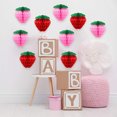 thumbnail image 1 of Dserhfy 10Pcs Strawberry Ball Tissue Craft Paper Decorations Red Pink Paper Strawberry Honeycomb Ball Birthday Party Decoration, 1 of 7