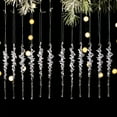 thumbnail image 1 of Dserhfy 12 Pcs Crystal Christmas Icicle Ornaments for Tree Hanging Clear Acrylic Icicles Ornaments for Christmas New Year Holiday Wedding Winter Party Decor, 1 of 8